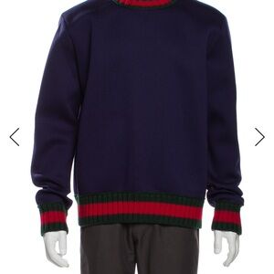 Gucci Web Accent Crewneck Sweater Size Large NWT